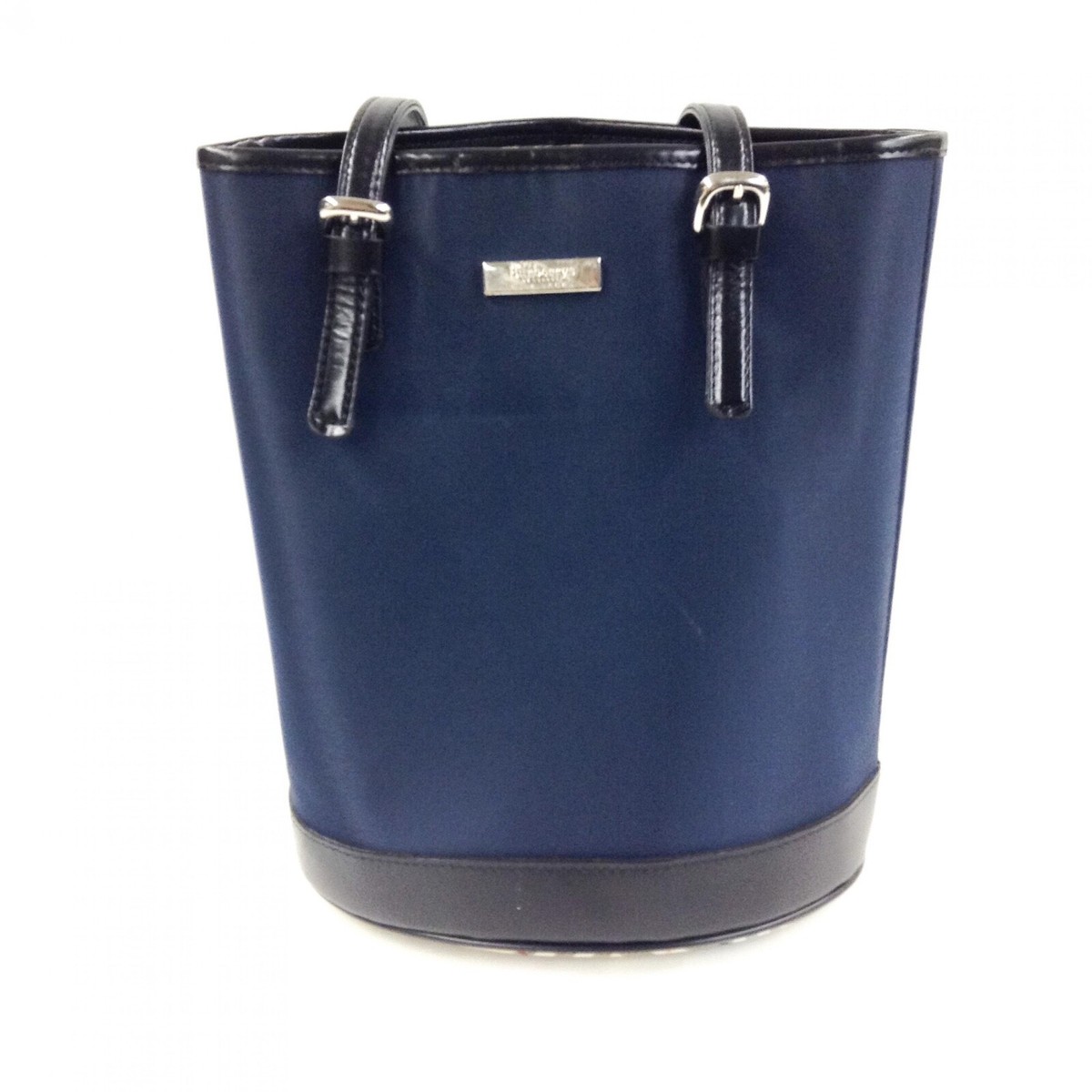 Burberry London Blue Label Navy Nylon Canvas Bucket Bag