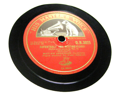MARIAN ANDERSON Aufenthalt Schwanengesang No.5 / Ave Maria (Schubert) HMV (0244)