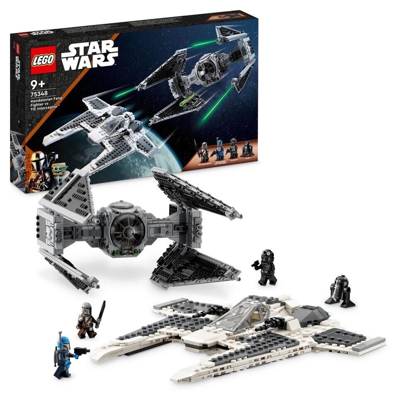 LEGO Star Wars Mandalorian Fang Fighter vs TIE Interceptor Lego 75348 New Set