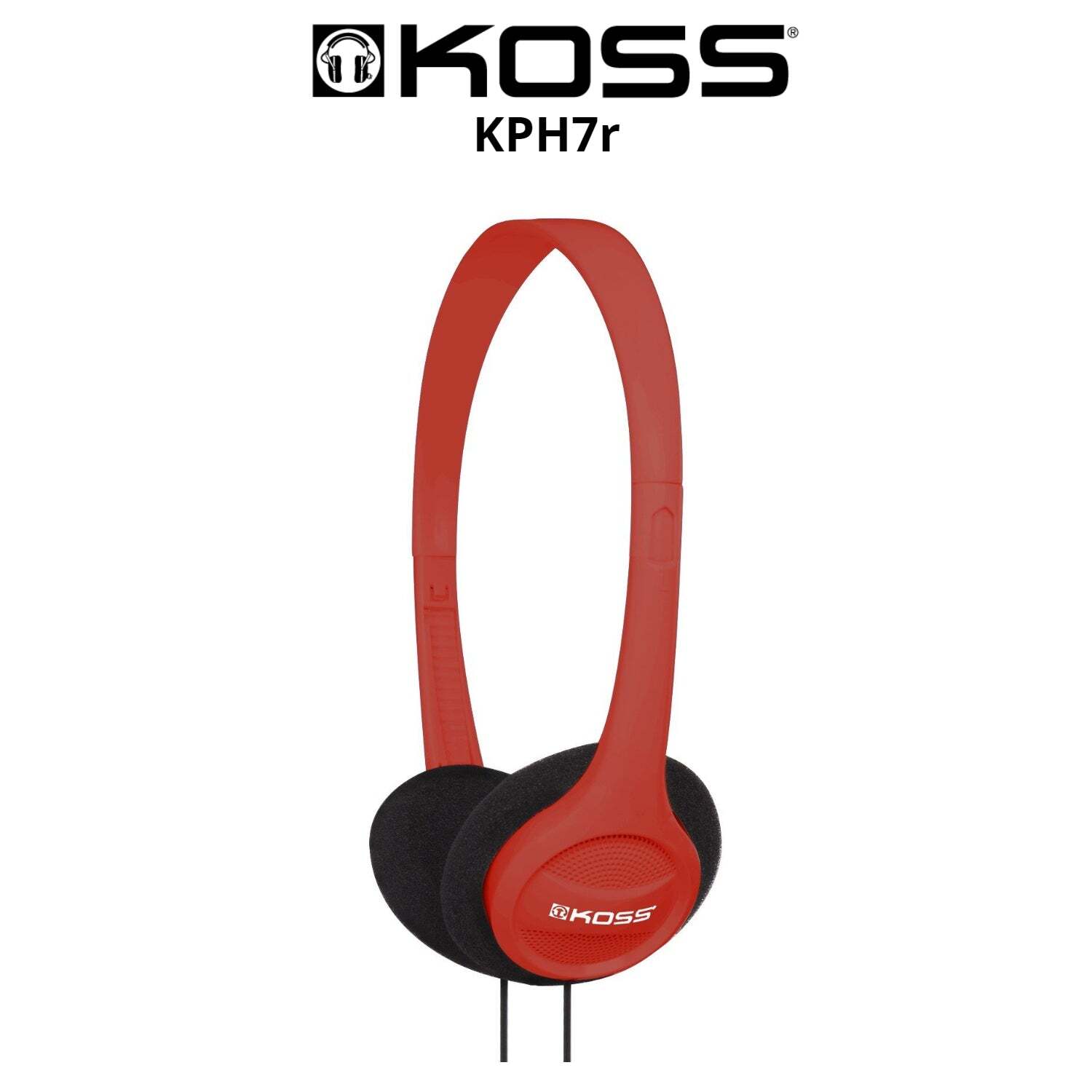 Universal 3.5mm OnEar Adjustable Lightweight Headphones KPH7 by Koss