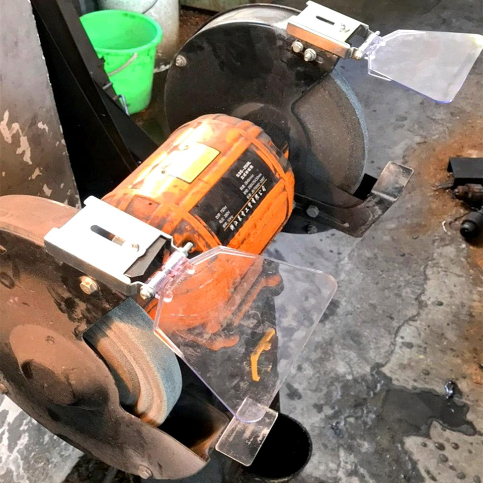 Bench Grinder Eye Shield, 2 Pcs Grinder Eyeshield Kit for Most Bench