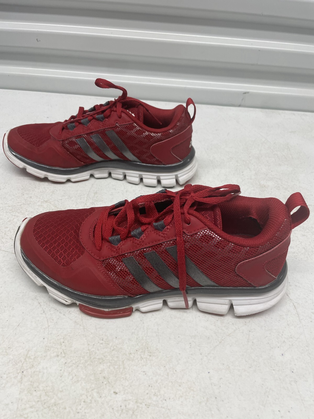 SAOLA Adidas Speed Trainer 2 S84741 Sneakers Ragazzo US 5 Rosso Nero Maglia Scarpe da Corsa