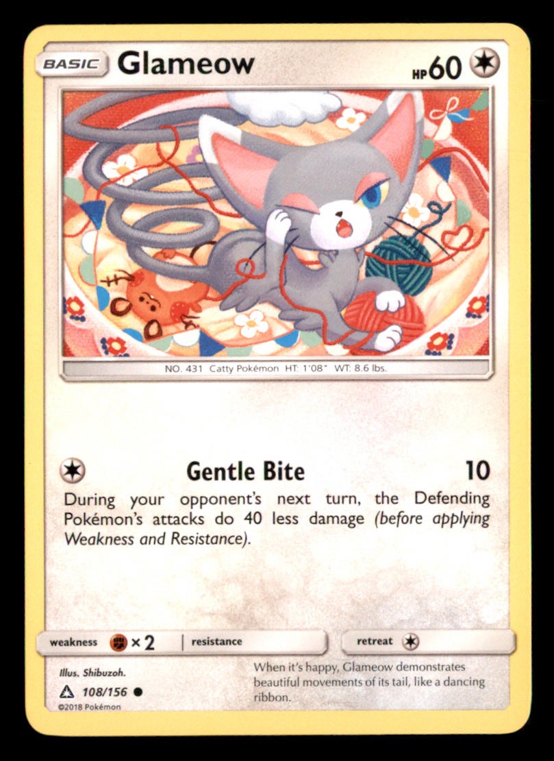 Glameow 108/156 Ultra Prism Pokemon Near Mint Shibuzoh.