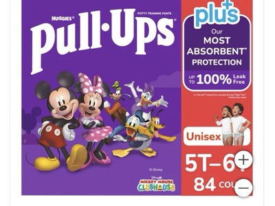5T-6T 46-60 lb 84 Count UNISEX Huggies Pull Ups Training Pants