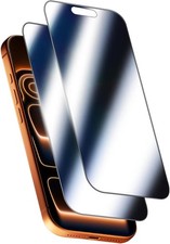 2-Pack Tempered Glass Mirror Screen Protectors for iPhone 17 6.6" Anti-Spy Full