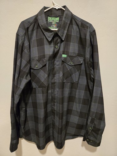 Dixxon Flannel Co Herren 2XL Adrenalin grau grün kariert Flanell XXL XXLARGE - Bild 1 von 3