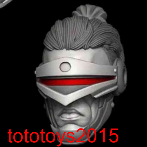 1:6 1:12 1:18 Cyber Future Warrior Men Head Sculpt For 12" 6" 3.75" male Figure - Picture 3 of 8