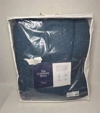 The Company Store Color Pacific Voile Quilt King 104x92in | Hand Stitched Cotton