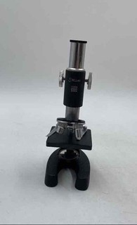 Stellar Black Silver Compound Microscope With Cover Glass And Wooden Case