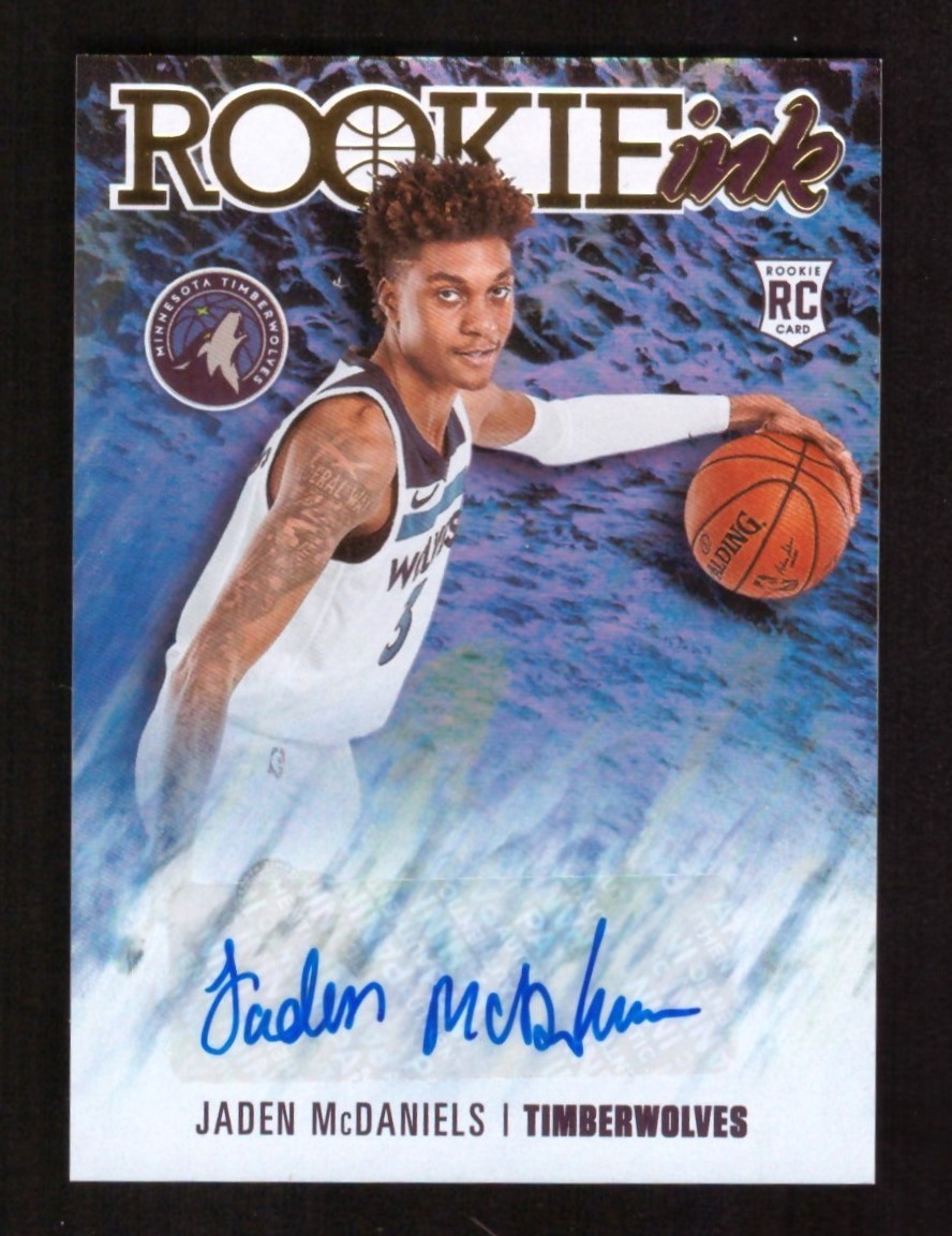 2020-21 Panini Hoops Jaden McDaniels Rookie Ink RC Auto Timberwolves