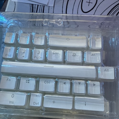 Glorious Aura Mechanical Keyboard Keycaps V2 - White Pudding PBT All Sizes - Picture 3 of 8