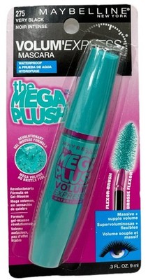 Maybelline Volume Express Mega Plush WATERPROOF Mascara #275 VERY BLACK