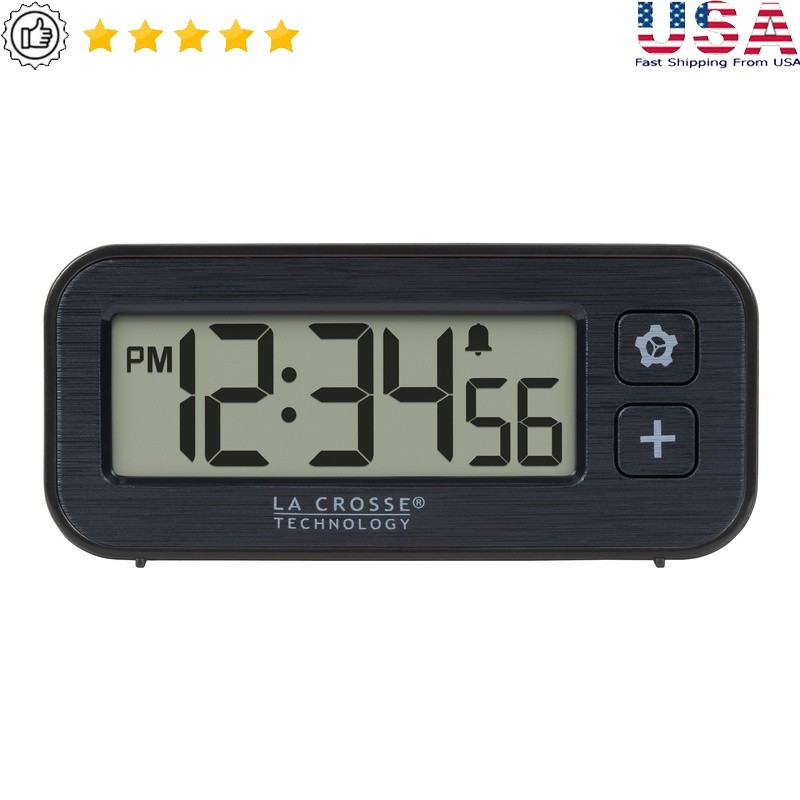 Portable Digital Alarm Clock Mini Stopwatch Battery Operated Easy Use Wall Mount