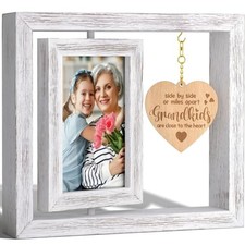 Christmas Gifts from Granddaughter Grandson Grandkids, A1.Rustic White-Grandma