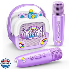 Mini Karaoke Machine for Kids Girls: Unicorn Portable Bluetooth S