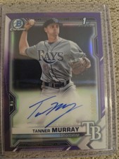 2021 Bowman Chrome - Prospect Autographs Tanner Murray #CPA-TM Purple Refractor