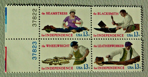 USPS Stamps .. 13c Skilled Hands for Independence .. MNH .. Block .. 1977
