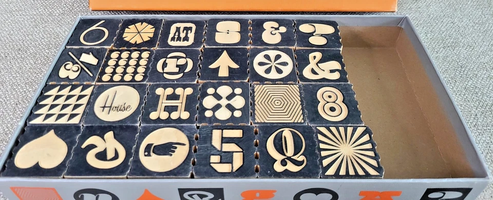 Vintage House Ind. Handmade Wooden Alphabet Factory Block Set  Made in USA - Image 2 of 4