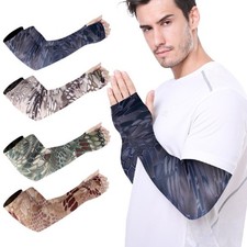 6PCS Temporary tattoo sleeve full-arm sun protection finger-exposing sleeve