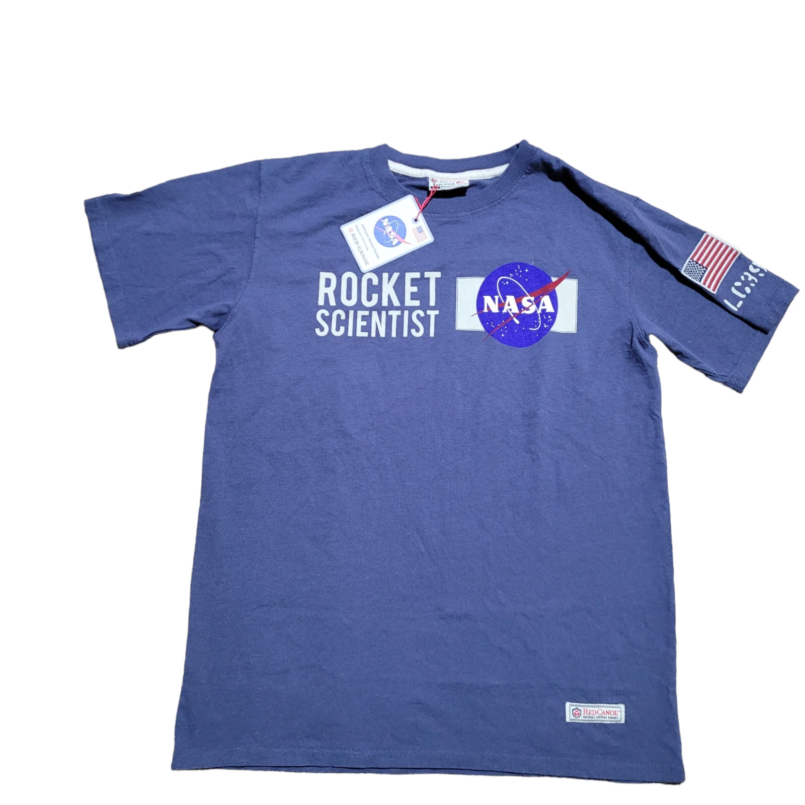 Red Canoe NASA Rocket Scientist Small Blue T-Shirt NWT