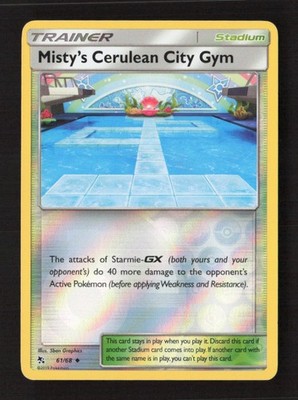 Misty's Cerulean City Gym Reverse Holo Hidden Fates 61/68 NM Pokémon TCG