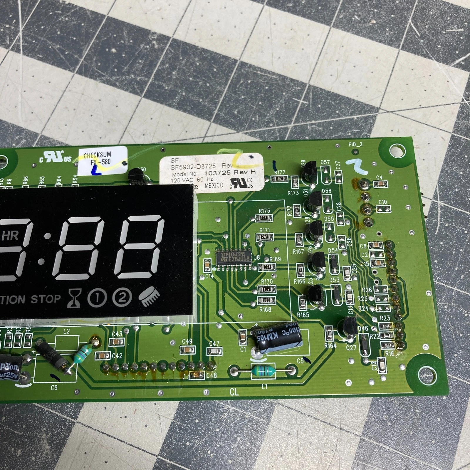 Dacor OEM MORS127 Single Oven LED Display Module 103725 701045-01 DE81-04932A - product detail image 4