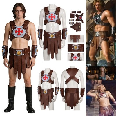 Masters of the Universe He-Man Warrior Cosplay Halloween Fancy Dress Tops Skirt