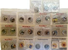 27 Mystic Stamp Co. Kennedy Half Dollar Coins-Civil W,  WWl, WWll, Korean W,