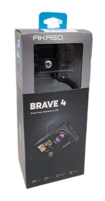 Akaso Brave 4 4K 20MP Black Action Camera And Helmet Accesories Kit