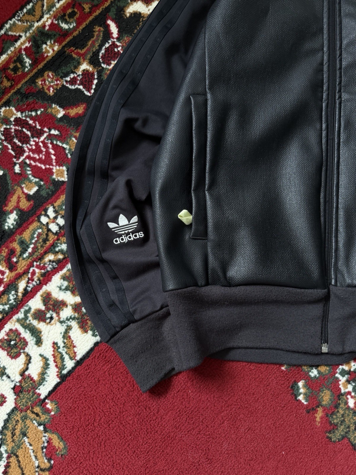 Vintage Adidas Crooked Tongues BK3 Adicolor Black Series Track Bomber Jacket S image 8