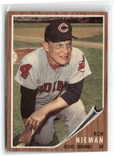1962 Topps #182a Bob Nieman Cleveland Indians
