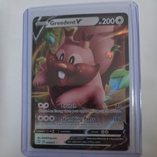 Pokemon Greedent v Holo Rare Card 53/72 Shining Fates