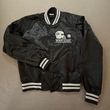 Chalk Line Las Angeles Raiders Satin Bomber Jacket NFL Football Mens Size M 90s.