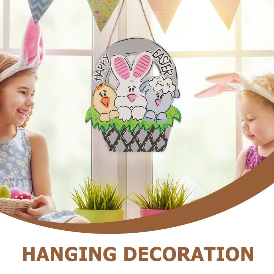 Front Door Decor Wall Hanging Cartoon Rabbit Decoration Retro Bunny ...