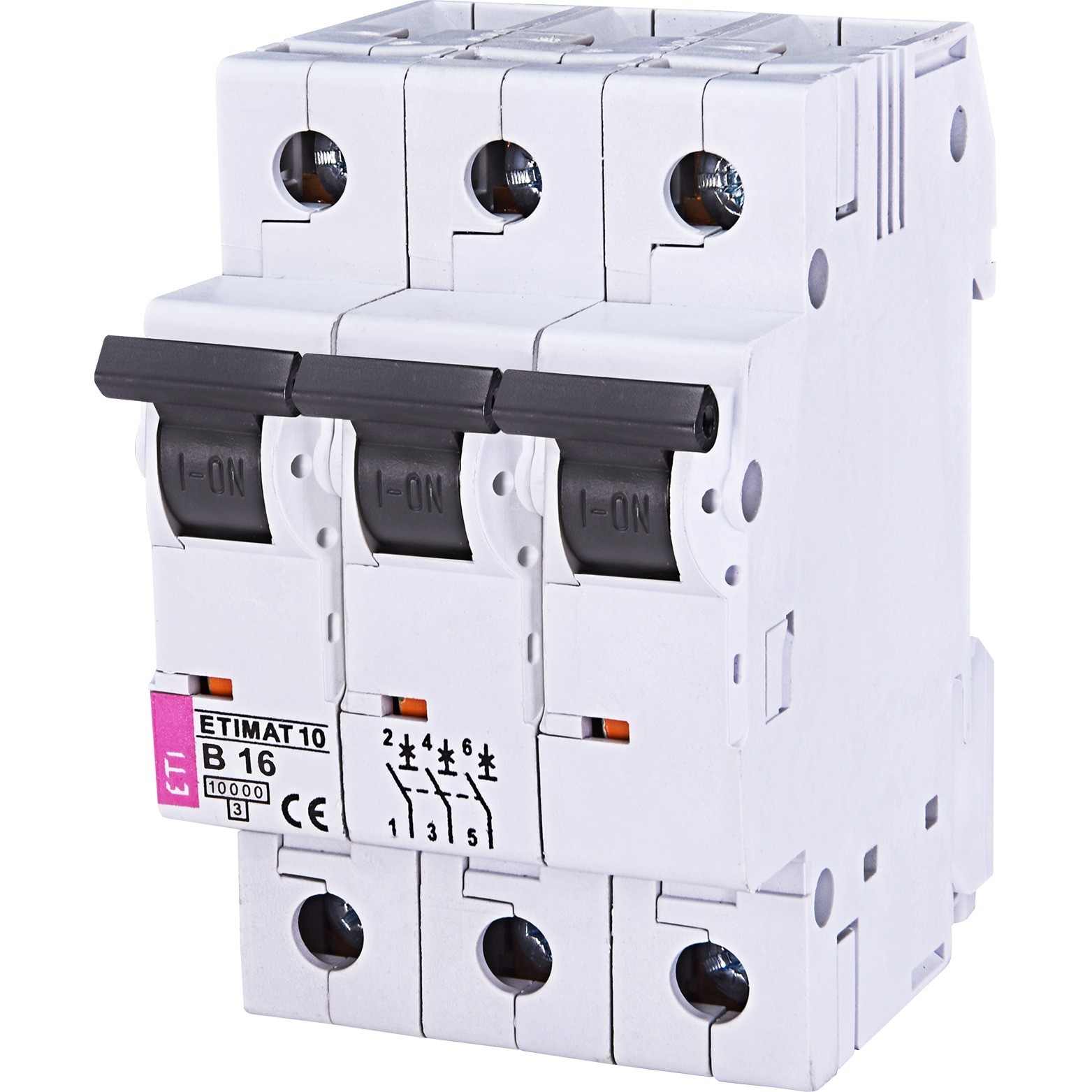 ETIMAT 10 OVERCURRENT SWITCH B 16A 3P 3M 10KA 002125716