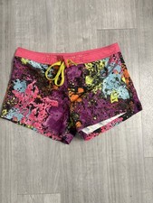 Nike Girls Paint Splatter Swim Trunk Board Shorts Swim Suit Bottoms Youth XL