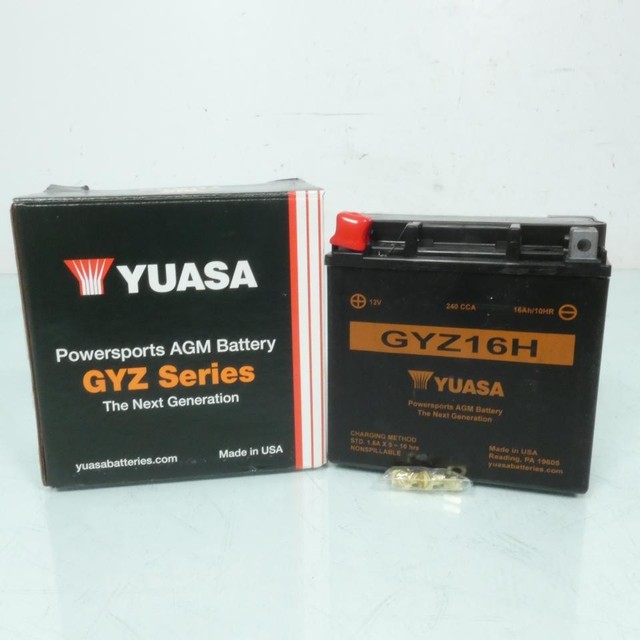 Batterie Yuasa pour quad Yamaha 200 YFS Blaster 1989 à 2002 GYZ16H 12V 16Ah Neuf