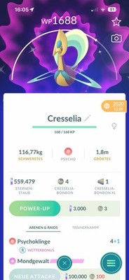 !!! Pokémon GO  SHINY Cresselia von 2020 Lucky Trade