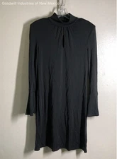 NWT I.N.C. Womens Black Keyhole Long Sleeve Dress - Size Medium
