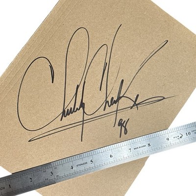 Chubby Checker Autograph Signed Large Page! Huge Signature!  The Twist  Singer!