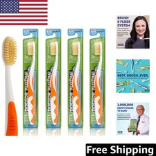 Value Pack of 4 Soft Flossing Toothbrushes for Sensitive Teeth - Dr. Plotka's