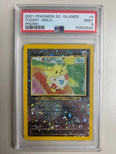 Togepi 4/18 REVERSE HOLO PSA 9 MINT ENGLISH Southern Islands PROMO Pokemon Card