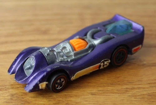 Hot Wheels Redline Jet Threat 1970 Purple Plum Made In Hong Kong