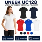 UNEEK Super Cool Polo Shirt Womens Polyester Breathable Poloshirt Workwear Top