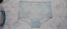 NANCY KING VINTAGE NYLON PANTY sz 10 LIGHT BLUE ANGEL SHEER WEAK WAIST AU614