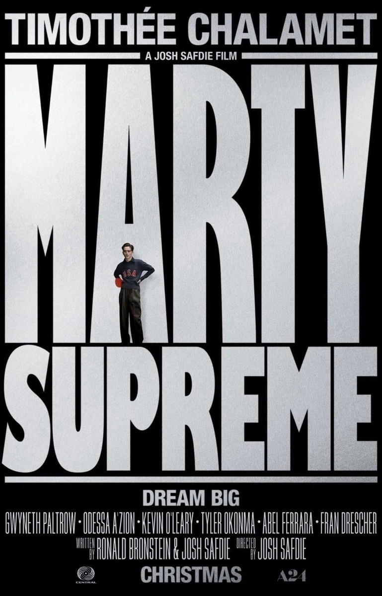 Marty Supreme Movie Poster 2025 Timothee Chalamet A24 | eBay