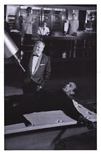 MOVIE POSTER~Sean Connery James Bond Vs. Goldfinger Laser Scene 1964 B/W Vintage