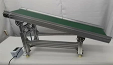 TECHTONGDA® 59"Lx15.7"W PVC Incline Conveyor Belt System Transport Machine 110V