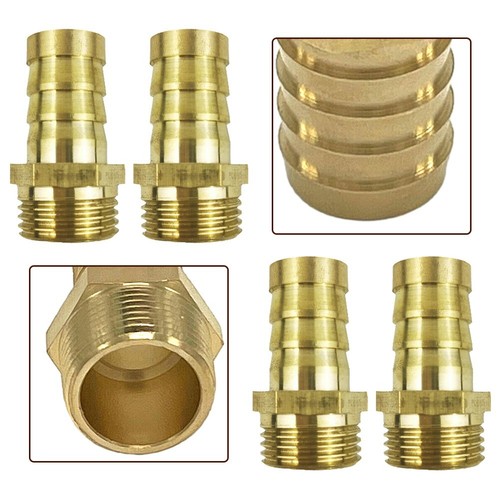 Premium Material 4PCS Brass Hose Fitting Adapter 34 NPT Male to 34 Barb - Picture 11 of 11
