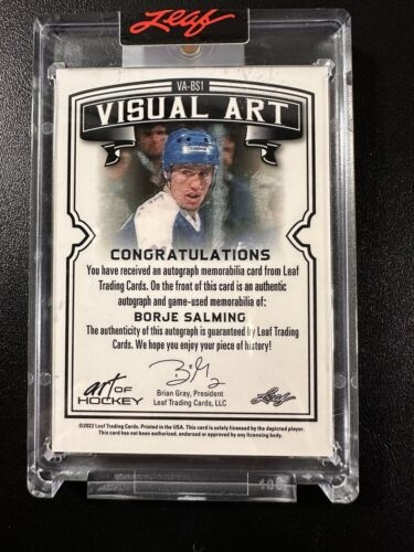 2022 Leaf Art of Hockey Visual Art Purple Holofoil BORJE SALMING #VA-BS1 3/5 - Picture 2 of 2
